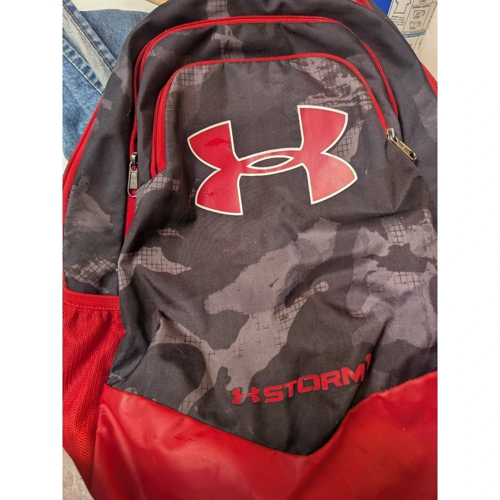 Under Armour Backpack With Laptop Slot Red‎ Black